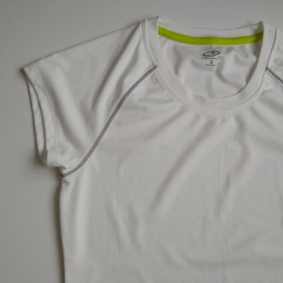 Champion Activewear White Short Sleeve Round Neck Running Pullover Tee Sizes S - Picture 7 of 11